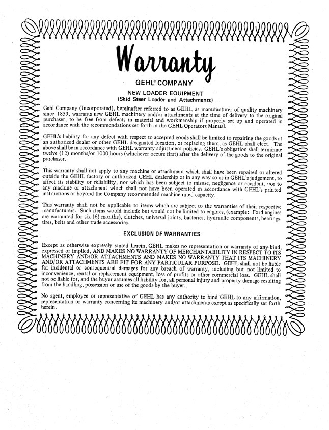 GEHL 3510, 3610 Operator Manual 903654 Skid Loader PDF