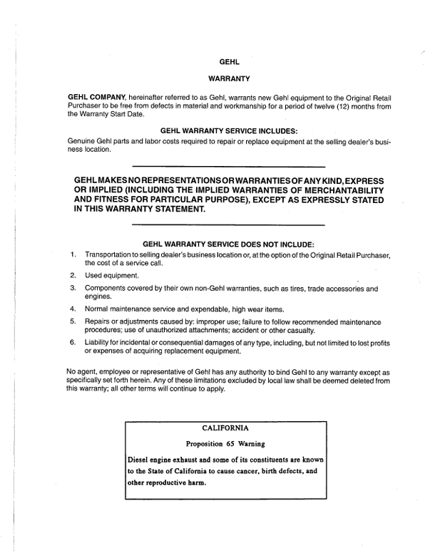 GEHL 3725 & 3825 Operator Manual PDF Download 906376