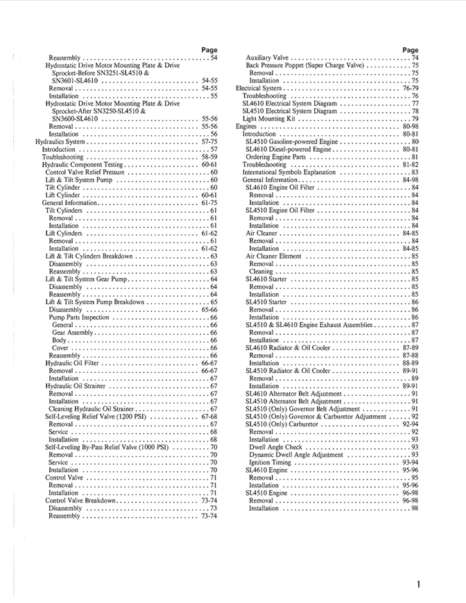 GEHL 4010 Series Skid Loader Repair & Shop Manual PDF