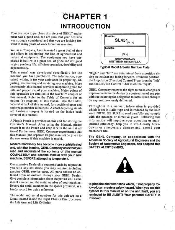 GEHL 4510-4515 Skid Loader Operator Guide 904586 PDF