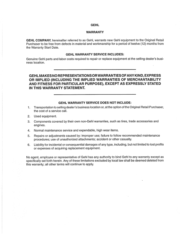 GEHL 4525 4625 Operator Manual Download – PDF 906698