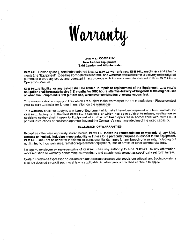 GEHL 4610 4615 Operator Manual Download – PDF 904590
