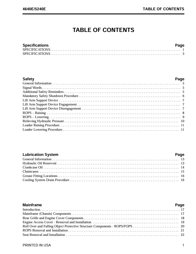 GEHL 4640E/5240E Skid Steer Repair Manual 917295