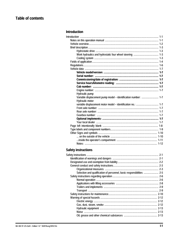 GEHL 521 Wheel Loader Operation and Maintenance Manual 909881 PDF