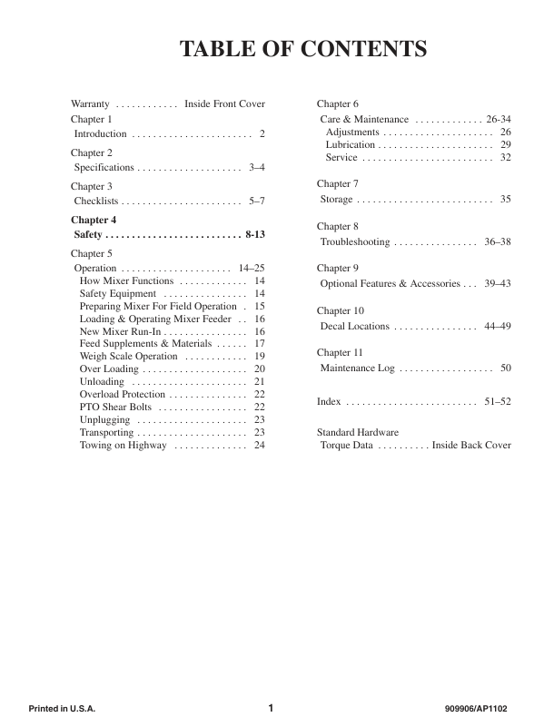 GEHL 5450–5950 4-Auger Mixer Feeder Operators Manual 909906 PDF