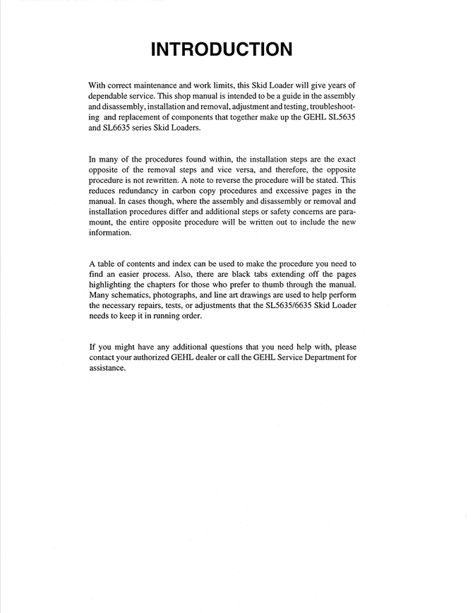 GEHL 5635 & 6635 SX/DX/Turbo Skid Loader Repair Manual PDF