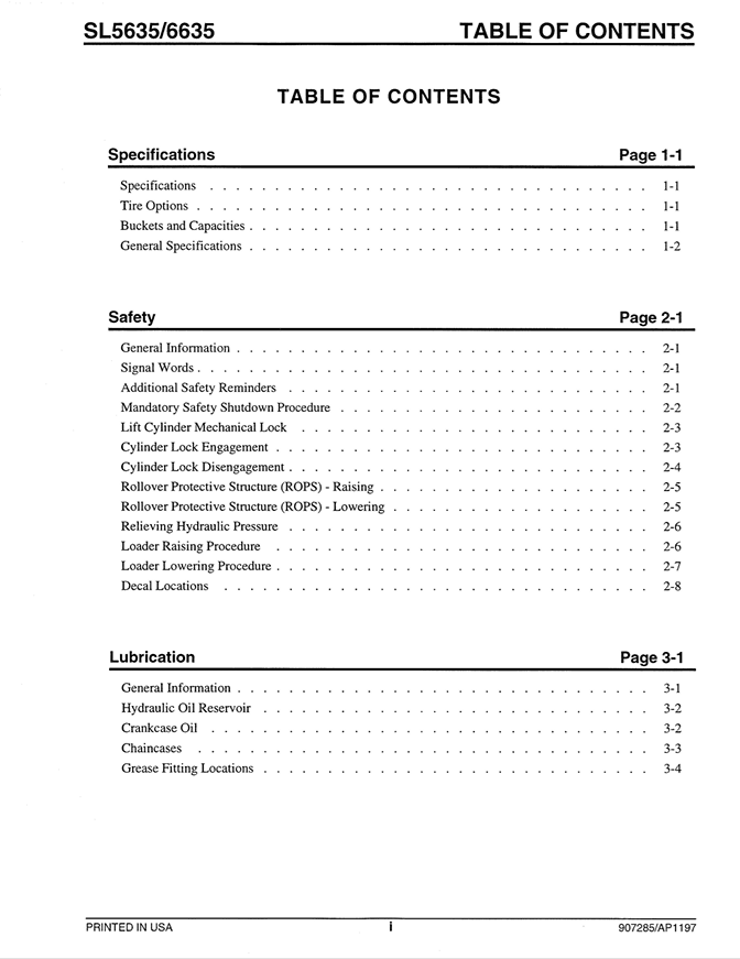 GEHL 5635 6635 Skid Loader Shop & Service Manual 907285