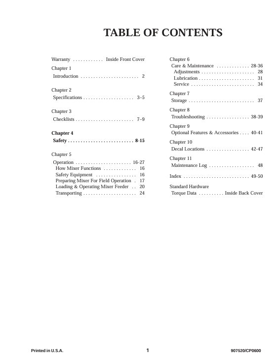 GEHL 8000 Series Mixer Feeder Owners & Operator Manual 909735 PDF