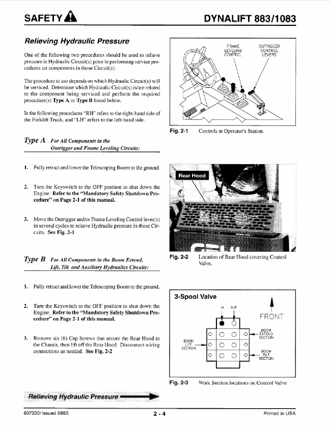 GEHL 883 & 1083 Telescopic Boom Forklift Repair Manual PDF