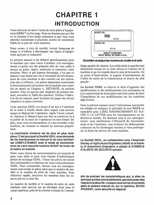 GEHL 904579 Variable Chamber Round Baler Manual for Models 1470 & 1870 PDF