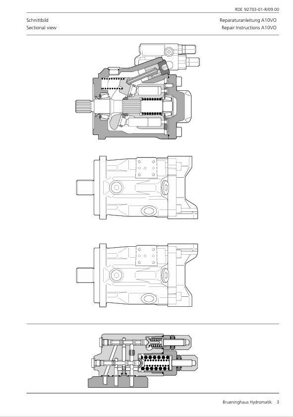 GEHL A10VO DFR Series 52 Repair & Service Manual 915171 PDF