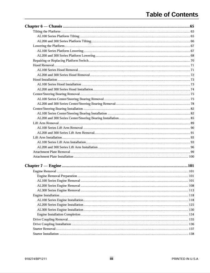GEHL AL140, AL240 & AL340 Repair Service Manual 918274 PDF