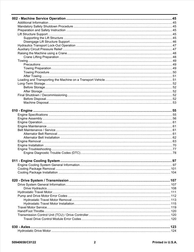 GEHL AL550, Mustang AL508, Manitou MLA 5-60 Repair Manual PDF 50940658