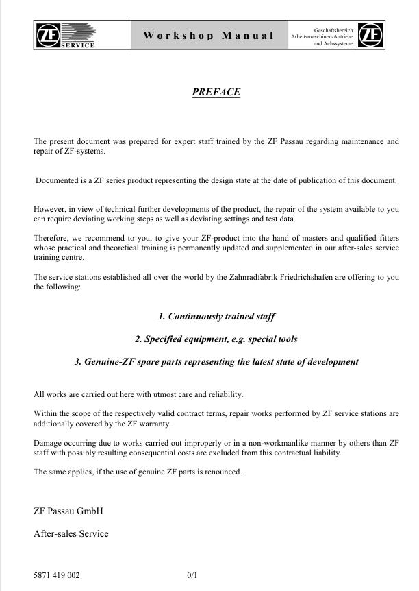 GEHL AP-R 715 ZF-Planetary Axle Workshop Repair Manual PDF