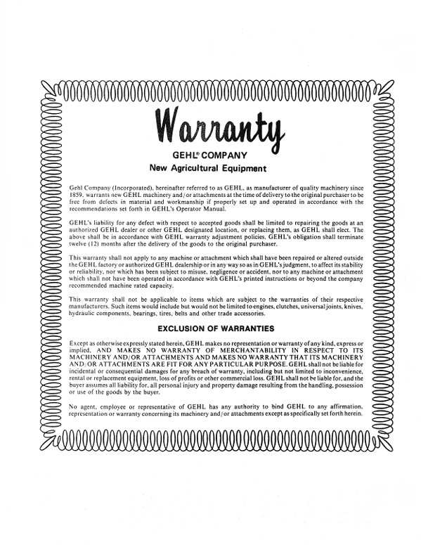 GEHL CB 1250 Operator Manual 902567 Forage Harvester PDF