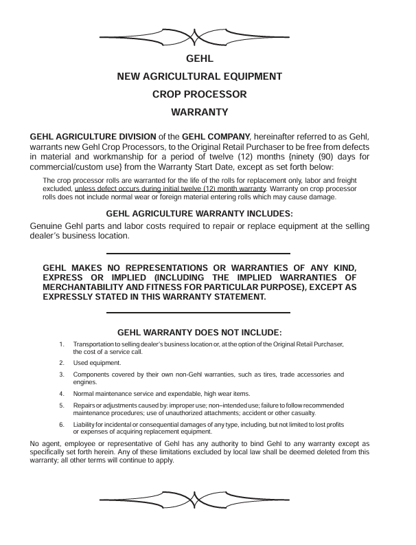 GEHL CP1005 & CP1205 Operator Manual Download – PDF 908160
