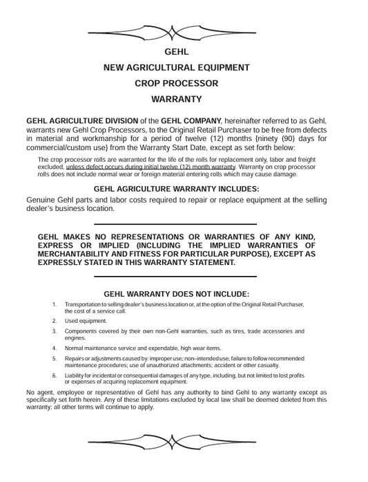 GEHL CP1005 & CP1205 Operator Manual Download – PDF 908160