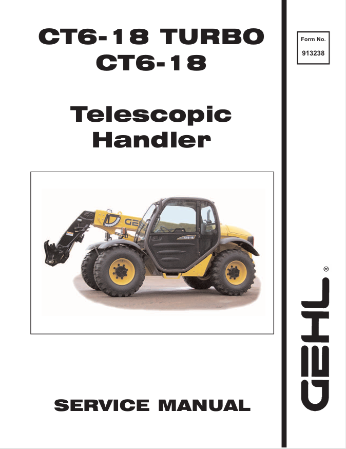 GEHL CT6-18 Turbo Telescopic Handler Service Manual 913238 PDF