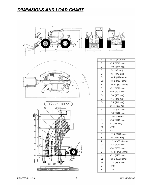GEHL CT7-23 Telehandler Maintenance Manual 913234