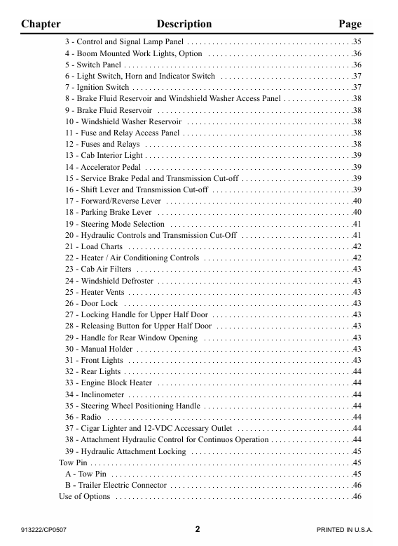 GEHL CT7-23 Telescopic Handler Operation & Safety Manual 913222 PDF