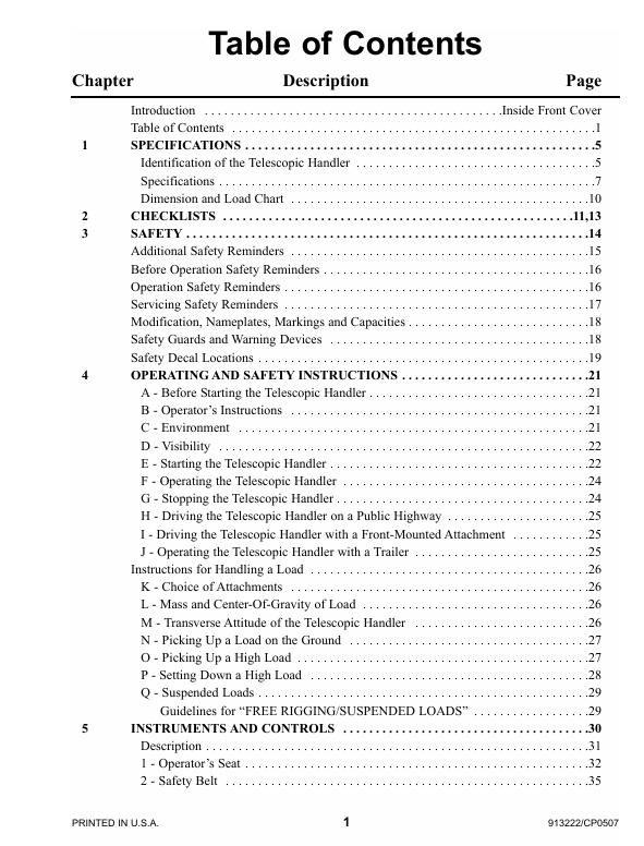 GEHL CT7-23 Turbo Operator's Manual – PDF Download (913222)