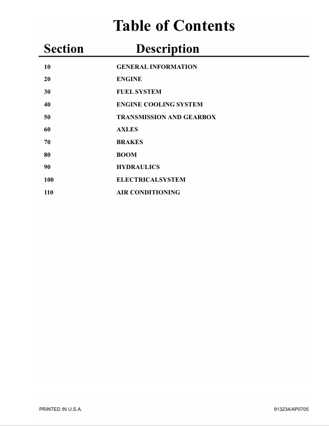 GEHL CT7-23 Turbo Telehandler Repair & Service Manual PDF