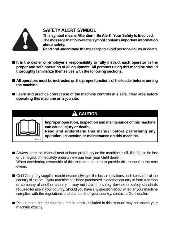 GEHL CTL60, CTL70 & CTL80 Operator Manual 908305 Download