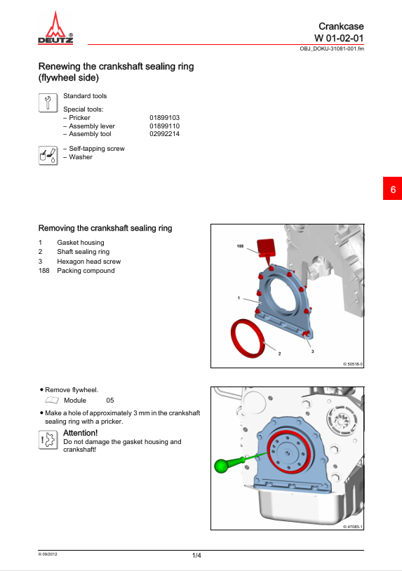 GEHL DEUTZ TCD 3.6 L4 Engine Workshop & Repair Manual