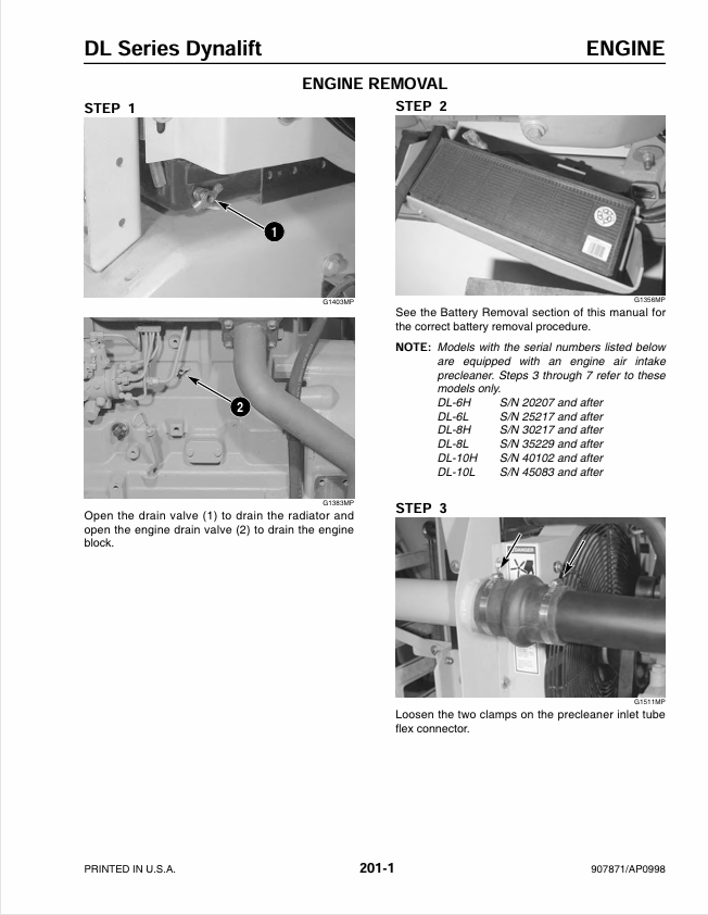 GEHL Dynalift DL6-DL12 Maintenance & Repair Manual PDF