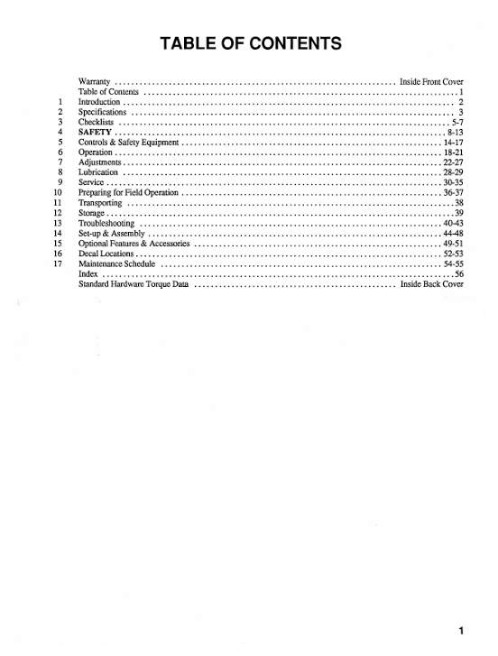 GEHL Forage Blowers 1540, 1560, 1580 Operator Manual 904399