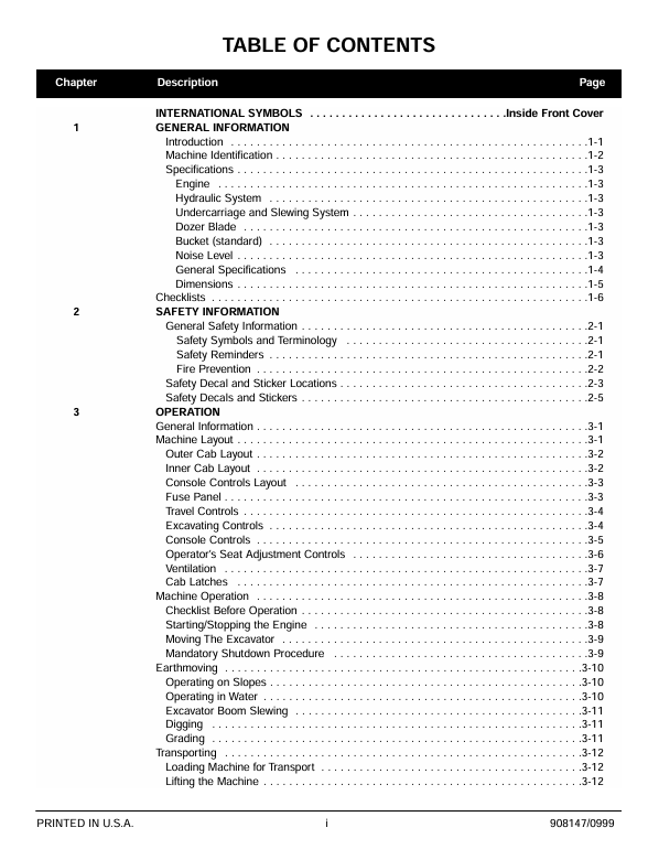 GEHL GE 802 Crawler Excavator Operators Guide 908147 PDF
