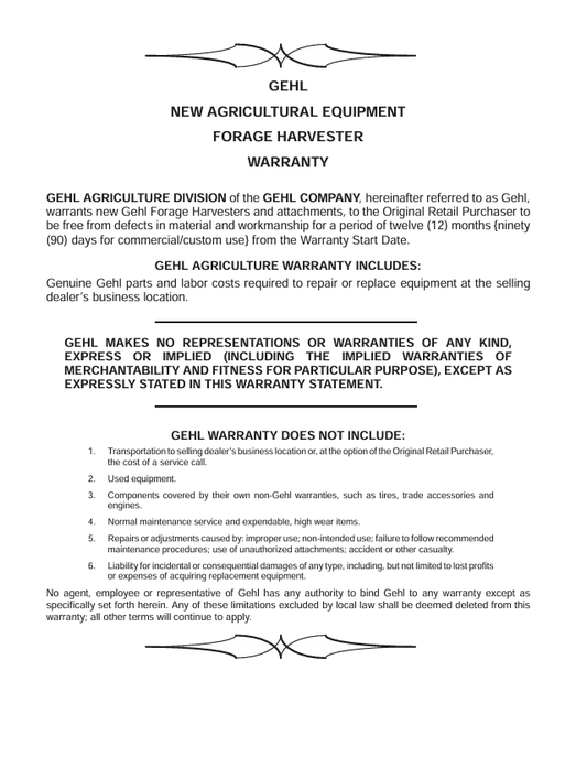 GEHL HA1240 Hay Attachment Operators Manual 908141 PDF