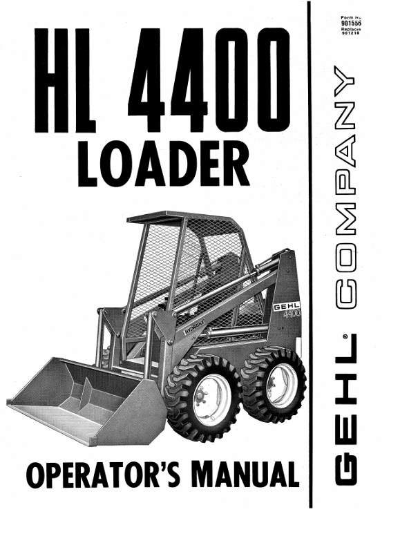 GEHL HL 4400 Loader Operator Manual 901556 PDF Download