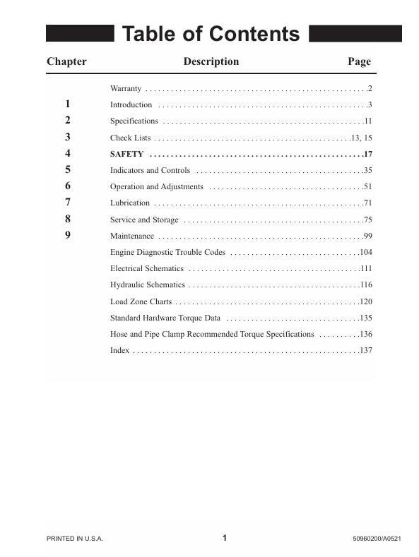GEHL M74 RS Telehandler Models Operator Manual PDF (50960200)