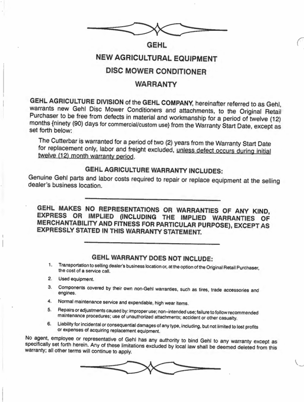 GEHL MC2240 & MC2270 Operator Manual Download – PDF 904987