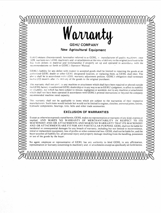 GEHL MC770 and MC880 Mower Conditioner Owner Operator Manual PDF