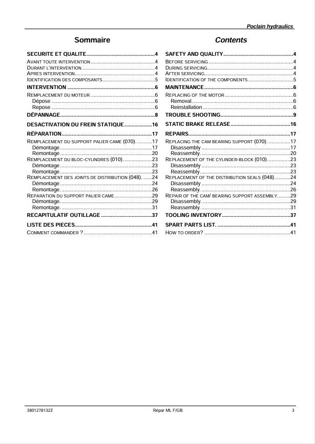 GEHL ML06 AK05 31 Poclain Hydraulic Motor Service Manual PDF