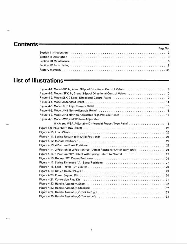 GEHL Parker Monoblock Directional Control Valve Manual 915118