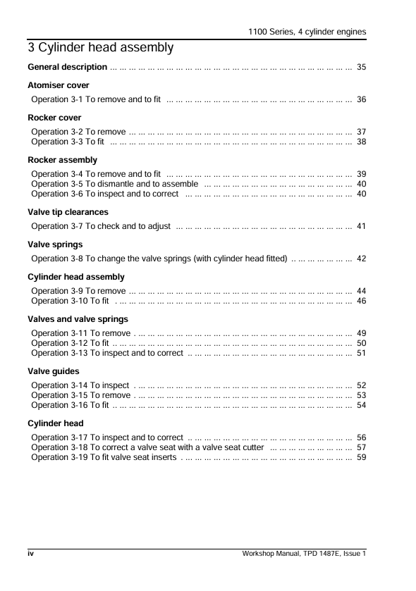GEHL Perkins 1100 Series Engine Repair Manual PDF