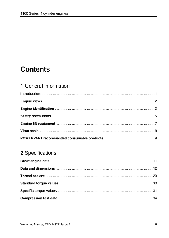 GEHL Perkins 1100 Series Workshop Manual 917121
