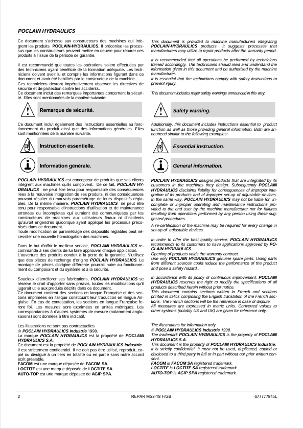 GEHL Poclain MSE02MS11 Hydraulic Motor Repair Manual PDF