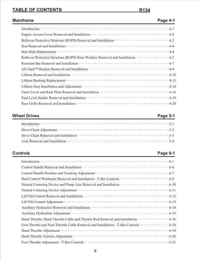 GEHL R134 Repair & Workshop Manual 50112514 PDF
