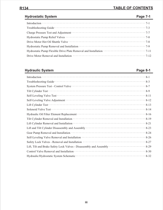 GEHL R134 Skid Steer Loader Repair Manual PDF Download