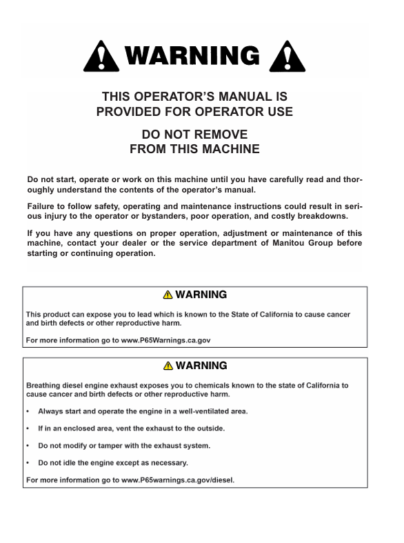 GEHL RS5-19 GEN:3 Operator Manual Download PDF 50960129