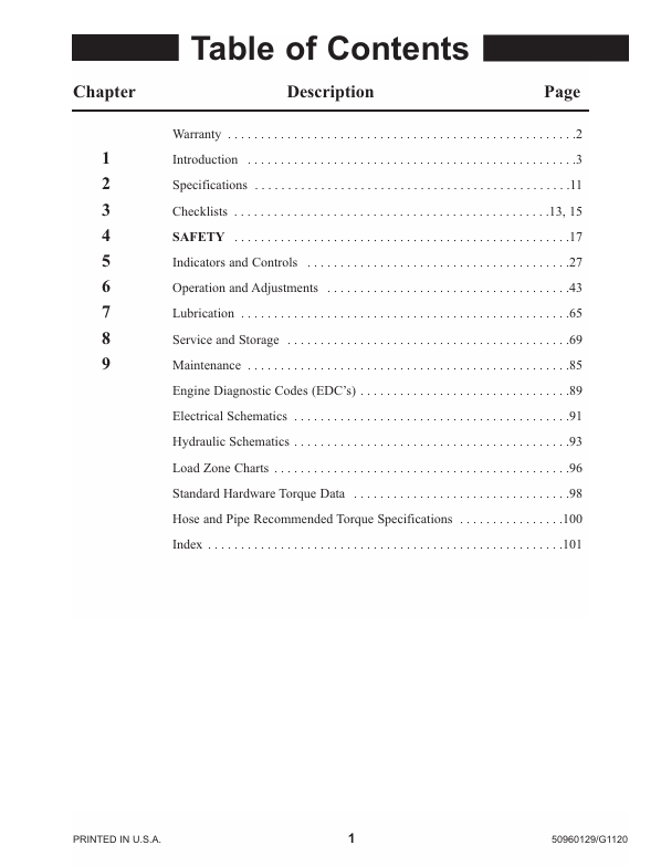 GEHL RS5-19 GEN:3 Telehandler Owners Manual PDF