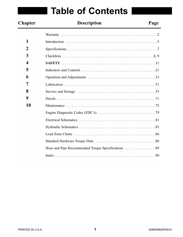 GEHL RS5-19 Telehandler Operators Manual Download PDF 50960066