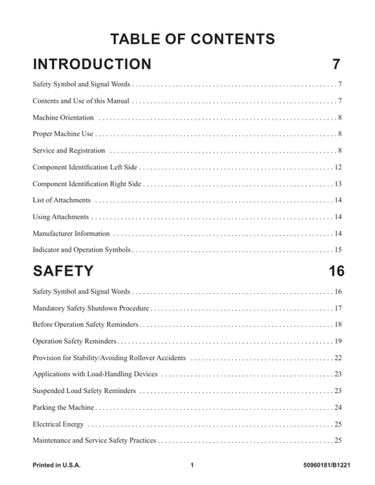 GEHL RS & Manitou MTA Telescopic Handler Service Manual PDF
