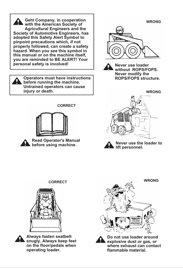 GEHL SL7600 & SL7800 Operator Manual Download – PDF 908274
