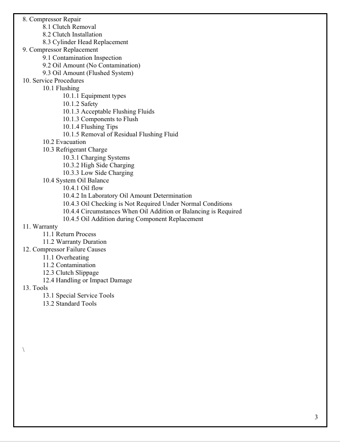 GEHL Sanden SD Compressor Maintenance Guide PDF Manual