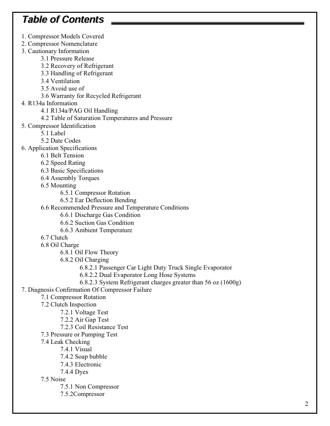 GEHL Sanden SD Compressor Repair & Service Manual PDF